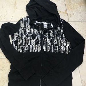 PINK VS zip up sequence sweater